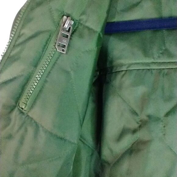 Billabong Youth Large Hooded Insulated Green Puffer Jacket Full Zip - Picture 3 of 10